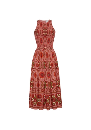 Cara Cara floral-print smocked dress - Pink