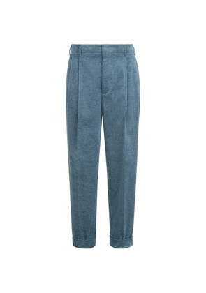Brunello Cucinelli double-pleat trousers - Blue