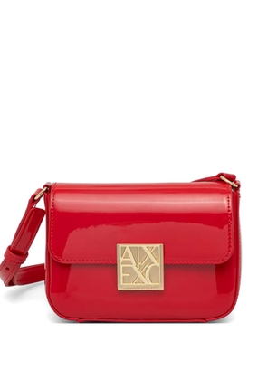 Armani Exchange Amy logo-plaque cross body mini bag - Red
