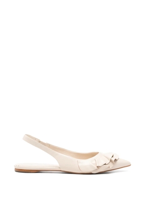 CARRANO ruffled slingback flat sandals - Neutrals