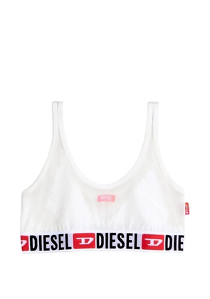 Diesel x Tinder logo-underband mesh bra - White