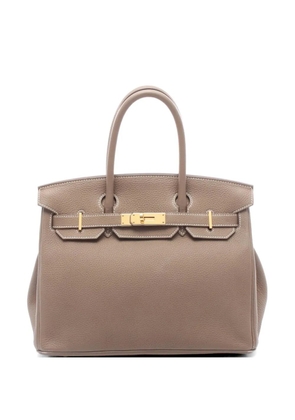 Hermès Pre-Owned 2019 30 Birkin leather tote bag - Neutrals