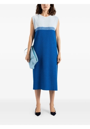 Bielo sleeveless double-face midi dress - Blue