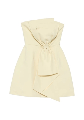 Leen Mougrhabi Soeur bow-detail strapless mini dress - Yellow