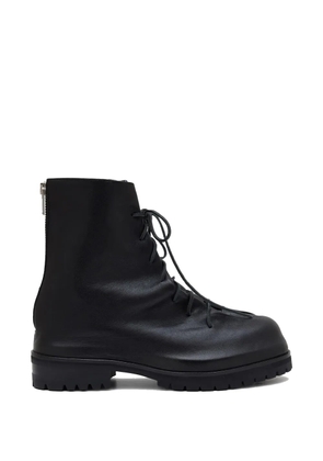 424 lace-up rear-zip boots - Black