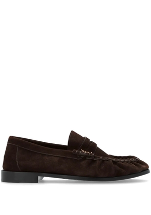Saint Laurent suede loafers - Brown
