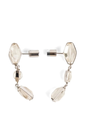 Jil Sander crystal-embellished drop earrings - Silver
