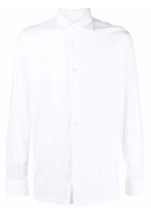 Fedeli cutaway-collar cotton shirt - White