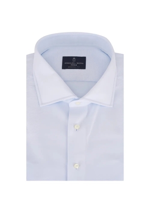 EMANUEL BERG Yoga piqué-texture shirt - Blue