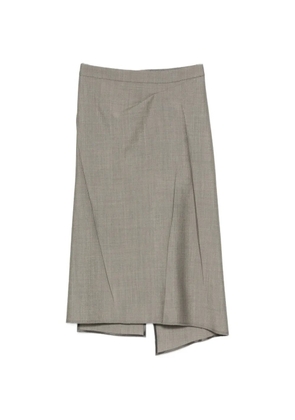 Victoria Beckham pressed tailored wool midi skirt - Grey