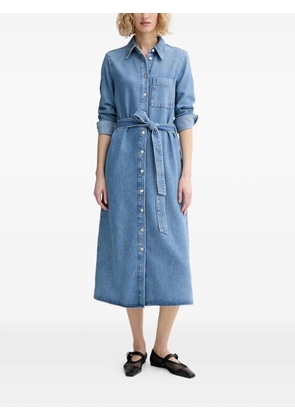Marc O'Polo belted button-front midi dress - Blue