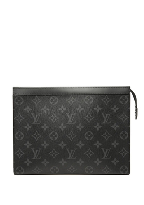 Louis Vuitton Pre-Owned 2017 Monogram Eclipse Pochette Voyage MM clutch bag - Black