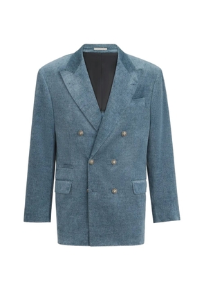 Brunello Cucinelli peaked-lapel blazer - Blue