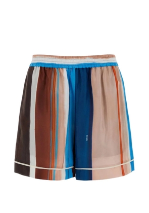 FENDI striped silk shorts - Neutrals