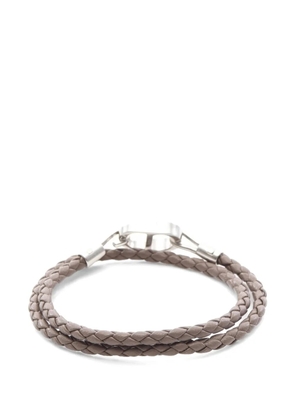 Christian Dior Pre-Owned 2020s CD Icon braided leather bracelet - Silver