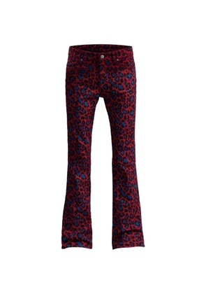 R13 leopard-print jeans - Red