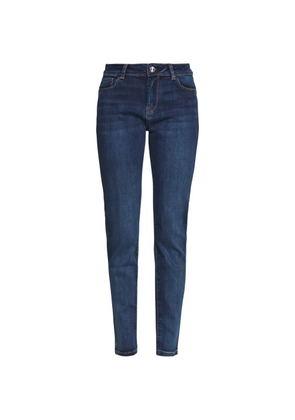 Morgan panelled five-pockets skinny jeans - Blue