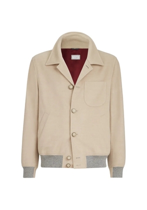 Brunello Cucinelli lightweight virgin-wool cloth outerwear jacket - Neutrals