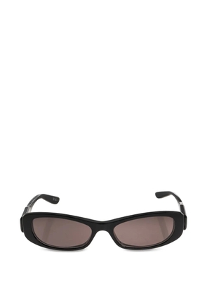 Balenciaga Eyewear logo-plaque rectangle-frame sunglasses - Black