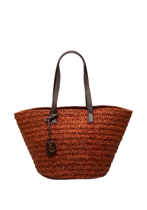 Saint Laurent Pre-Owned 2021 Medium Raffia Panier Basket Shopper tote bag - Brown