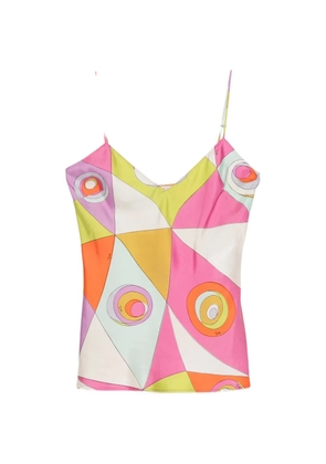 PUCCI geometric-print silk blouse - Pink