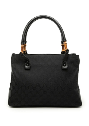 Gucci Pre-Owned 2000-2015 GG Canvas Bamboo tote bag - Black