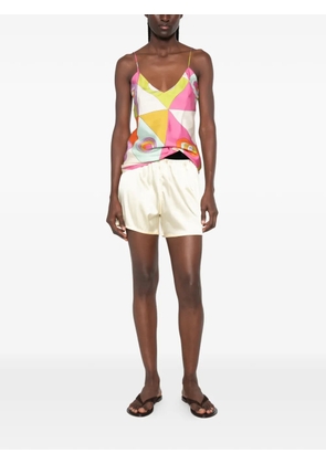 PUCCI geometric-print silk blouse - Orange