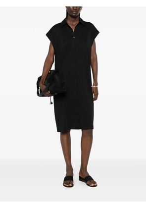 TOTEME button-fastening sleeveless midi shirt dress - Black