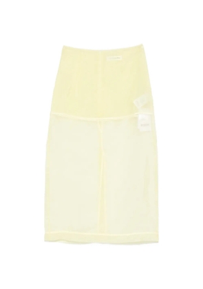 The Frankie Shop sheer panelled midi skirt - Yellow