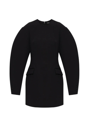 ROTATE BIRGER CHRISTENSEN sculptural-sleeve flap-pocket mini dress - Black