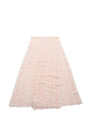 CHANEL Pre-Owned 1986-1988 Coco Mark sequin scarf - Neutrals