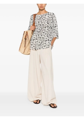 Weekend Max Mara floral-print silk blouse - White