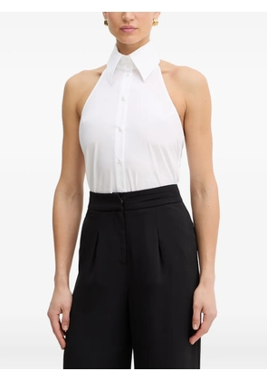 Karl Lagerfeld halterneck back-tie top - White