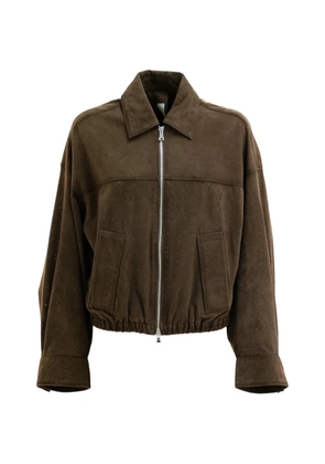 S.W.O.R.D 6.6.44 Bully perforated goat-suede jacket - Brown