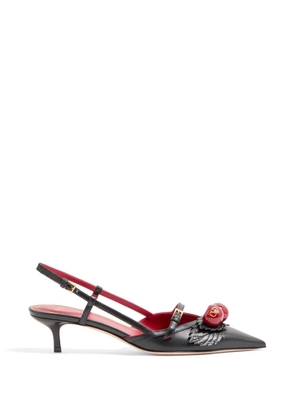 Valentino Garavani Cherryfic slingback pumps in kid 45mm - Black