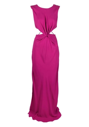 Alberta Ferretti cut-out gathered gown - Pink