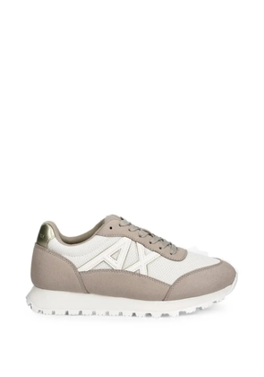 Armani Exchange logo-patch panelled sneakers - Neutrals