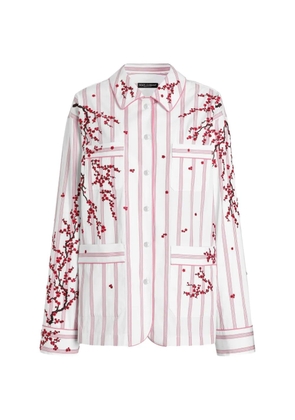 Dolce & Gabbana vanity shirt with flower embroidery - White