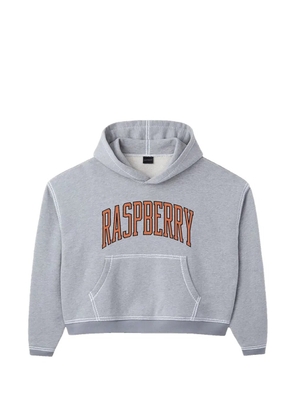 GV Gallery logo-print contrast-stitch hoodie - Grey