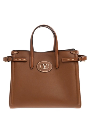 Valentino Garavani VLogo leather tote bag - Brown