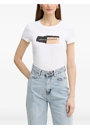 Armani Exchange logo-print T-shirt - White