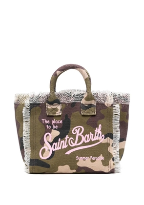 MC2 Saint Barth camouflage-print frayed beach bag - Green