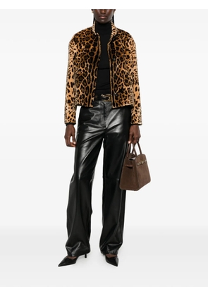 Max Mara Legno wide-leg leather trousers - Black