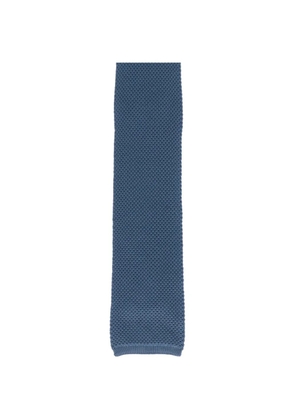 TOM FORD knitted-construction square-tip tie - Blue