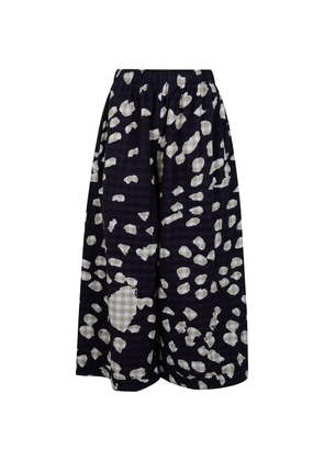 Daniela Gregis abstract-print elasticated-waist trousers - Blue