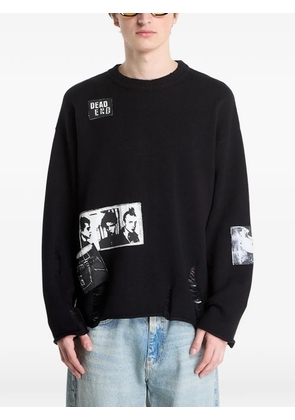 WASTED Taunt ripped sweater - Black