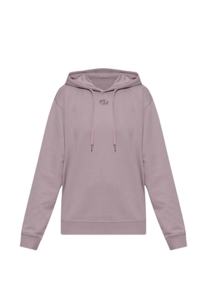 Diesel logo-plaque hoodie - Purple