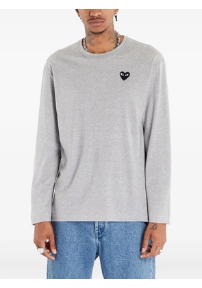 Comme Des Garçons Play Heart logo long-sleeve T-shirt - Grey