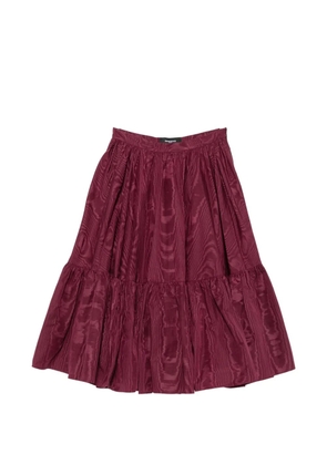 Rochas moiré-effect tiered midi skirt