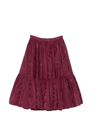 Rochas moiré-effect tiered midi skirt
